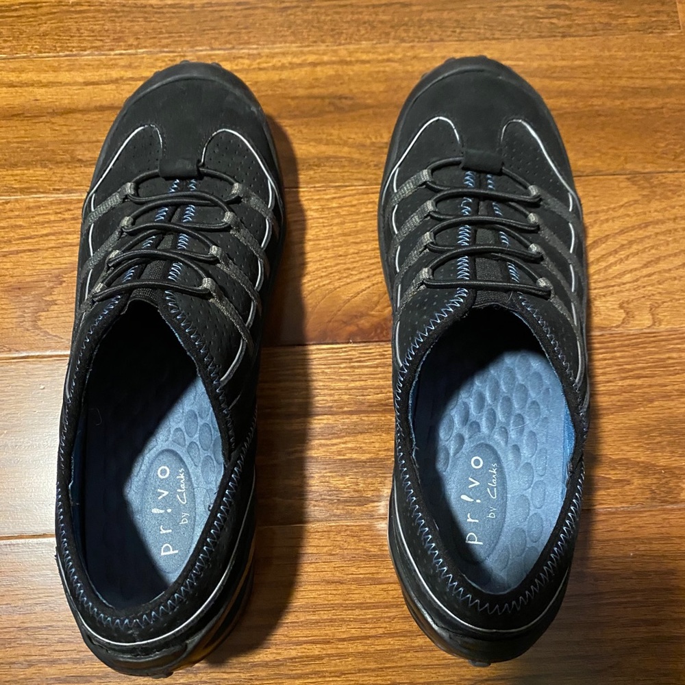 Black Clarks Privo Shoes
